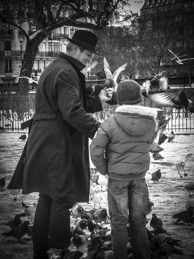 Parenthood Movie Photograph - Parisian Father and Son by Kaleidoscopik Photography