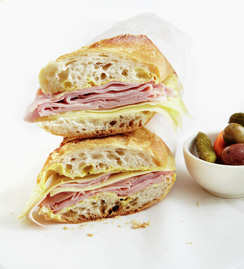Parisian Ham And Cheese Sandwich Photograph by Maren Caruso