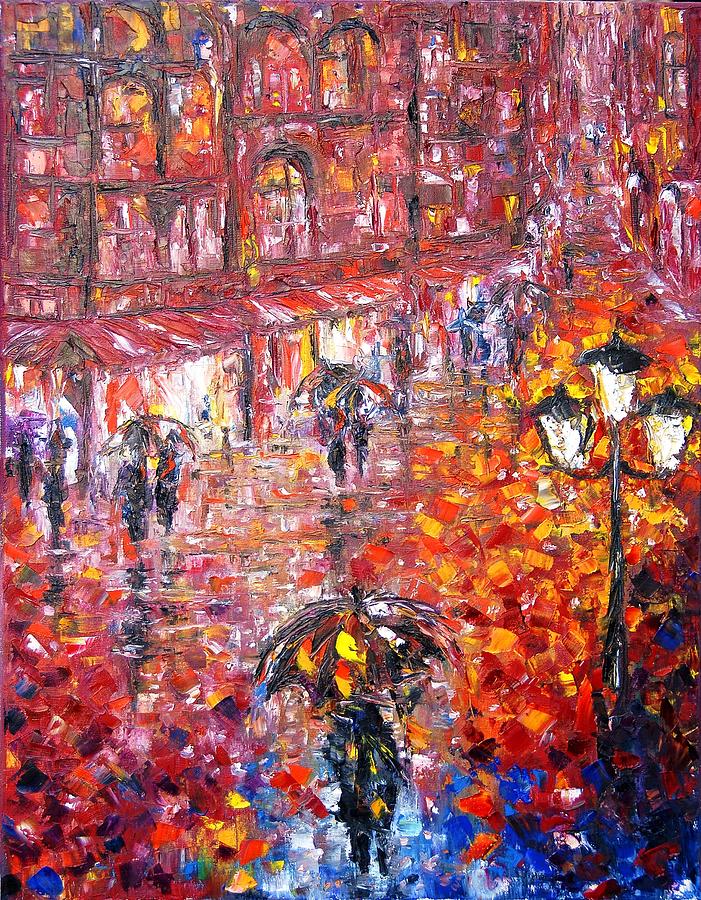 Parisian Umbrellas Painting by Helen Kagan