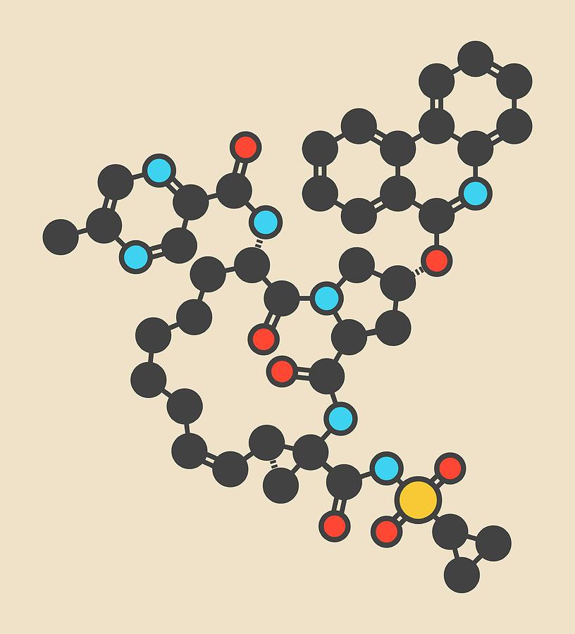 Paritaprevir Hepatitis C Drug Molecule Photograph By Molekuul Fine Art America