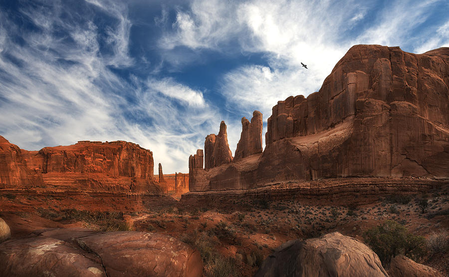 Park Ave Overlook at Arches National Park Photograph by Gary Warnimont
