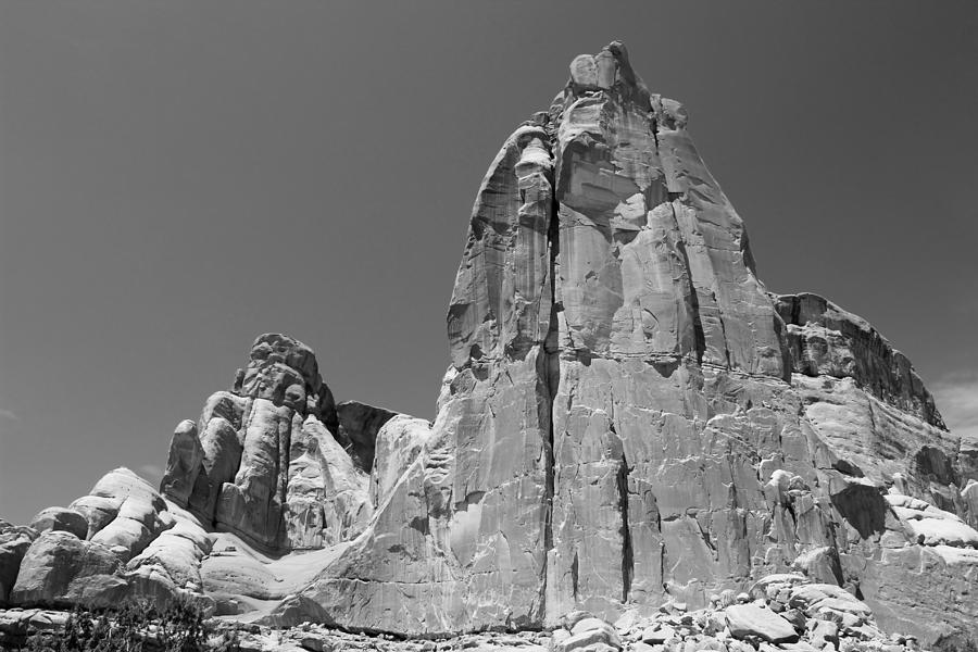 Park Avenue Arches National Park 3 BW Photograph by Mary Bedy