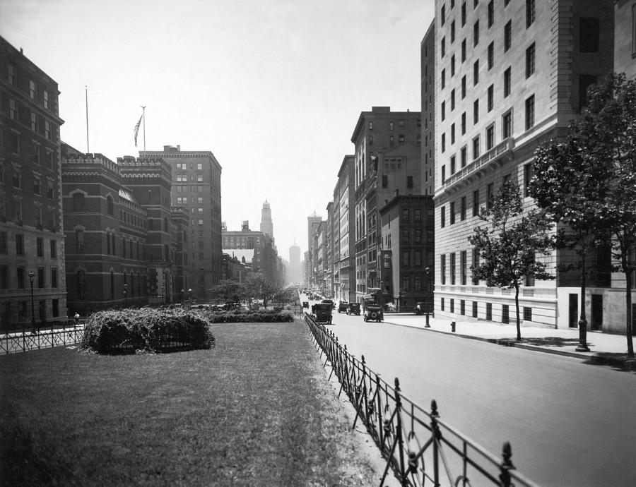 Park Avenue In New York City by Underwood Archives