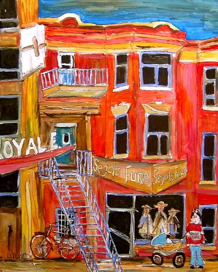 Park Avenue Montreal Painting by Michael Litvack