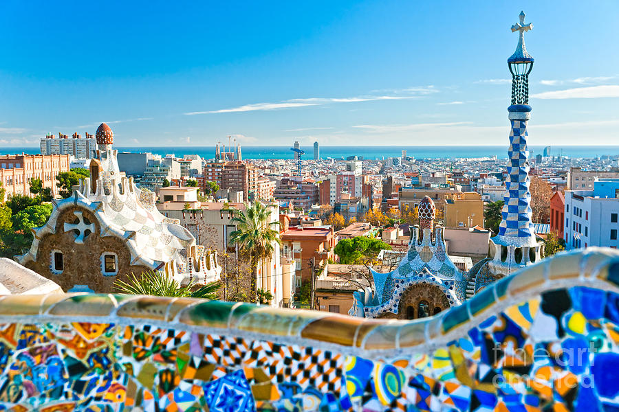 Park Guell - Barcelona Photograph by Luciano Mortula