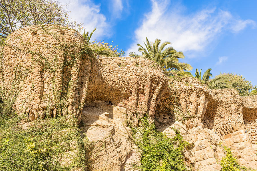 Architecture Photograph - Park Guell Barcelona Spain by Marek Poplawski