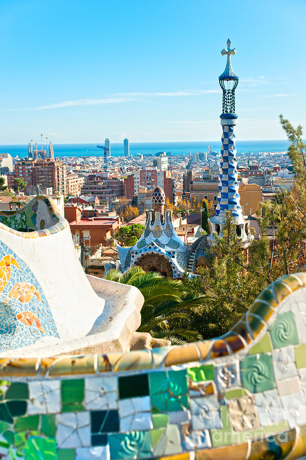 Park Guell in Barcelona - Spain Photograph by Luciano Mortula - Pixels