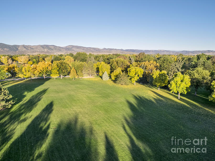 Park In Fall Colors - Aerial View Photograph by Marek Uliasz