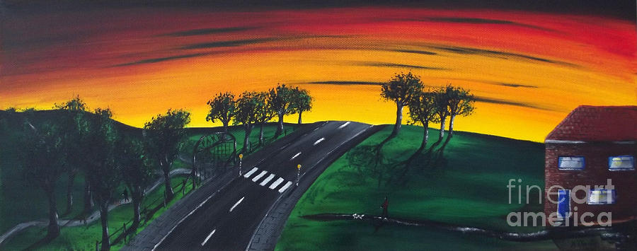 Sunset Painting - Park Lane by Kenneth Clarke