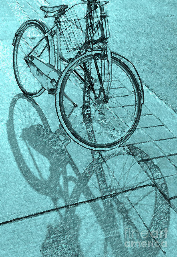 Bicycle Photograph - Parked at Sundown by Nina Silver