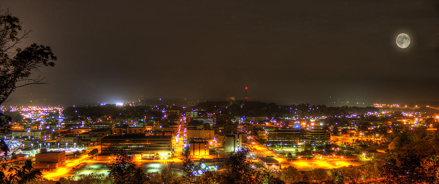 Parkersburg HDR at night Photograph by Jonny D