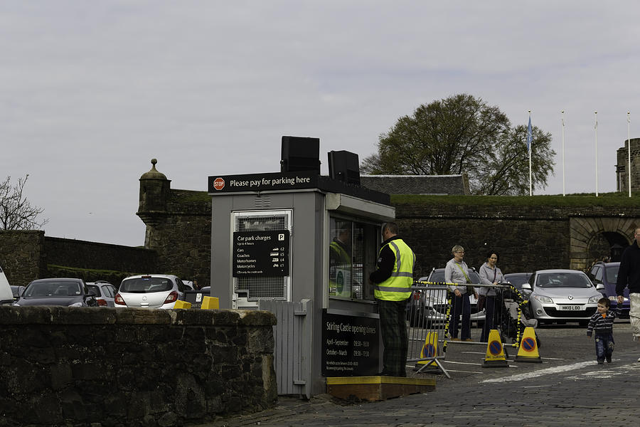 Parking area and ticketing counter at the Stirling Castle in Scotland Photograph by Ashish Agarwal