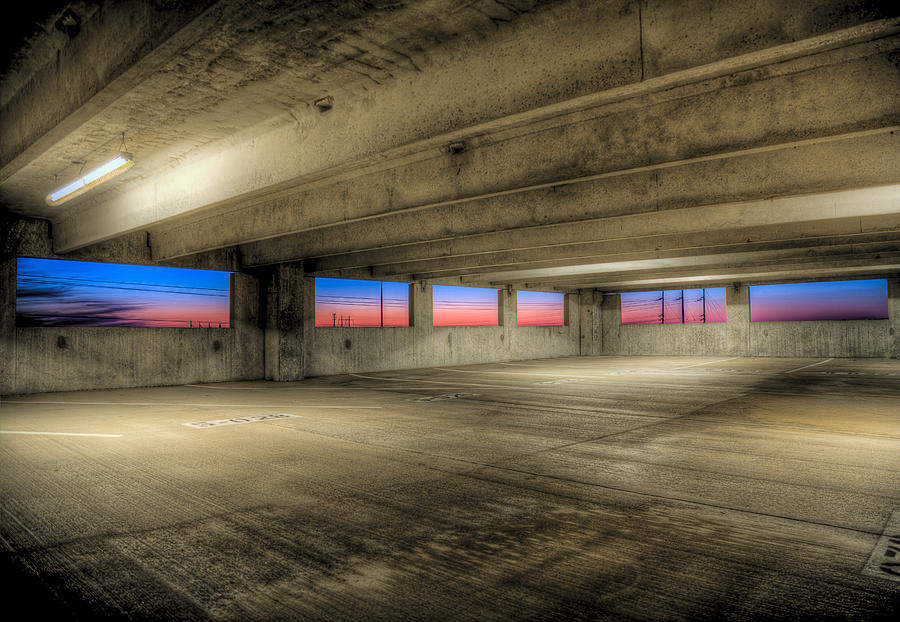 Parking Deck Sunset Photograph by Micah Goff