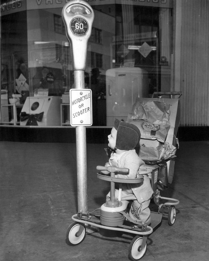 Parking Meter Violation Funny  Photograph by Retro Images Archive