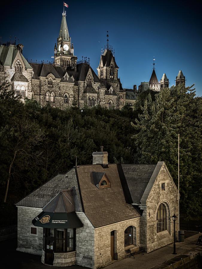 Parliament Hill view from the Rideau locks Photograph by Levin Rodriguez