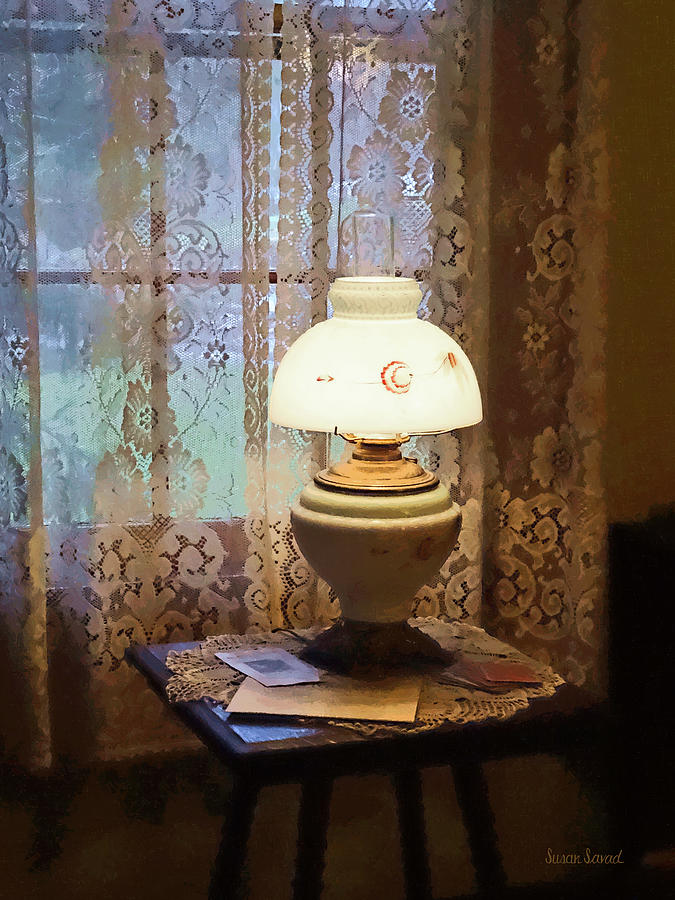 Parlor With Hurricane Lamp Photograph by Susan Savad