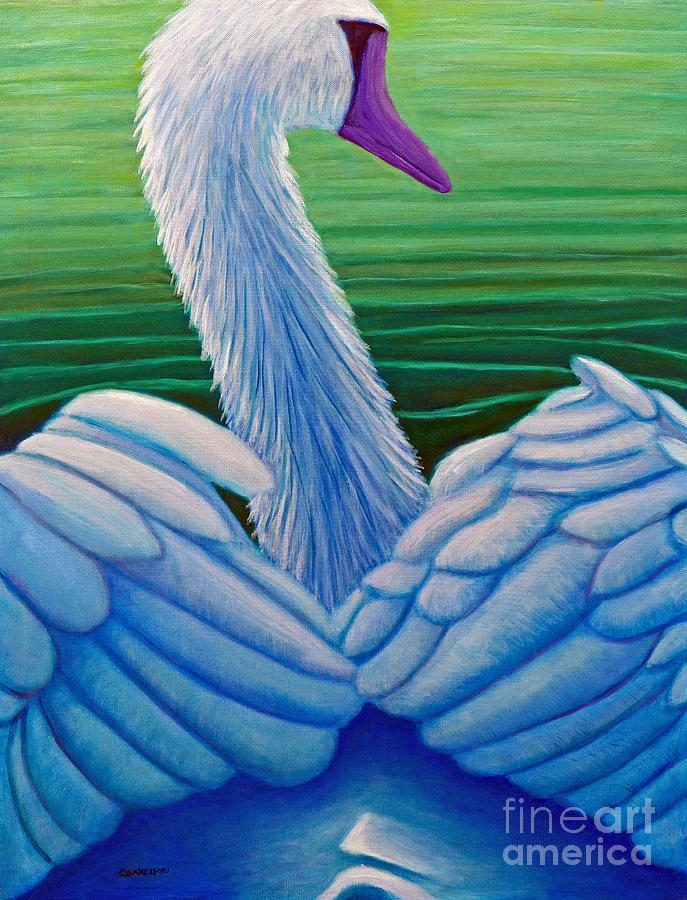 Parmahansa-The Supreme Swan Painting by Brian  Commerford