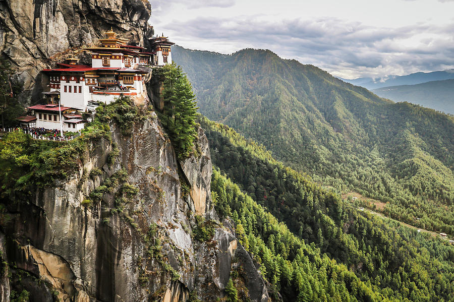Nature Photograph - Paro Taktsang, The Tigers Nest by Suzanne Stroeer