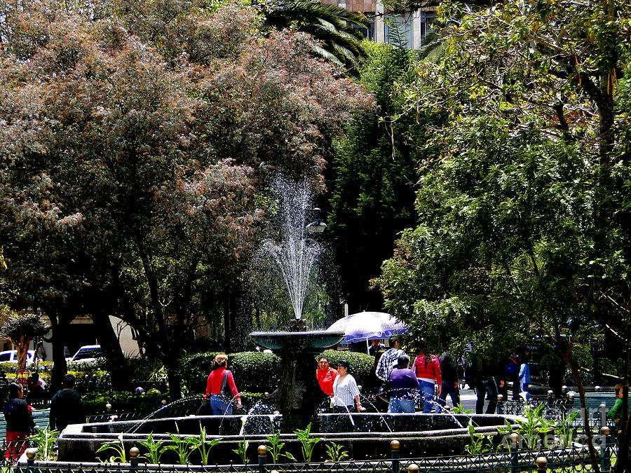 Parque Abdon Calderon in Cuenca Ecuador Photograph by Al Bourassa