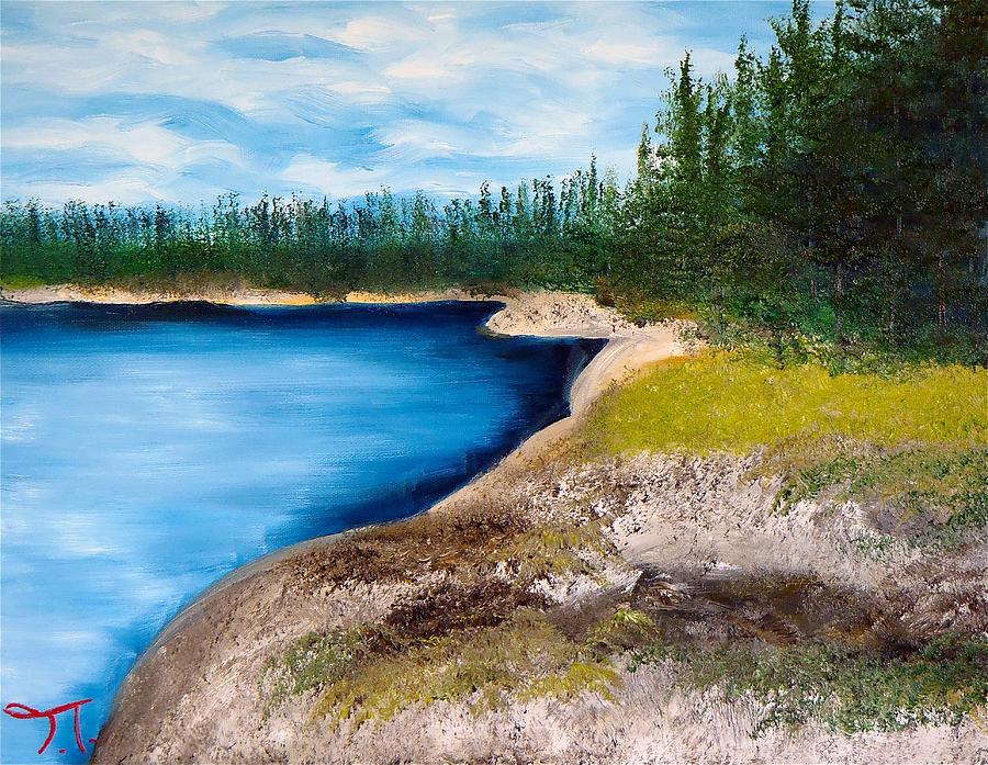Parr Lake Atikaki Painting by Troy Thomas