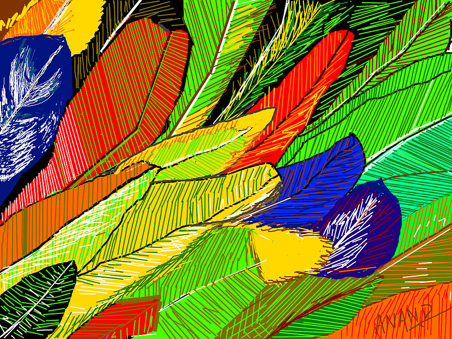 Parrot Feathers Digital Art by Anand Swaroop Manchiraju