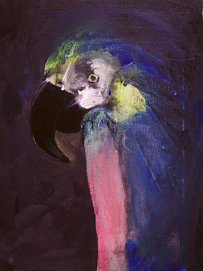 Parrot Girl Painting by Nadine Schmidt - Fine Art America