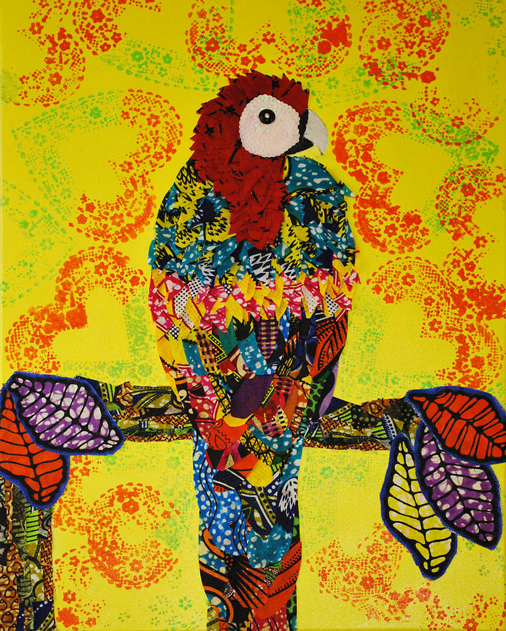 Parrot Oshun Tapestry - Textile by Apanaki Temitayo M