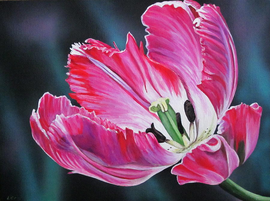 Parrot Tulip Painting by Lillian Bell - Fine Art America