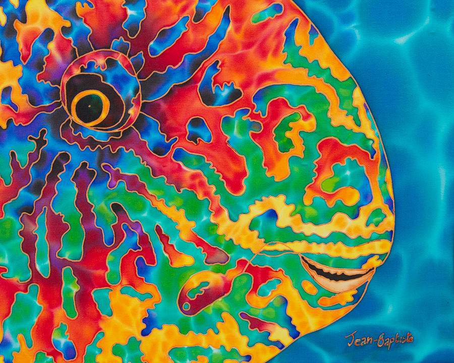 Diving Painting - Parrotfish by Daniel Jean-Baptiste