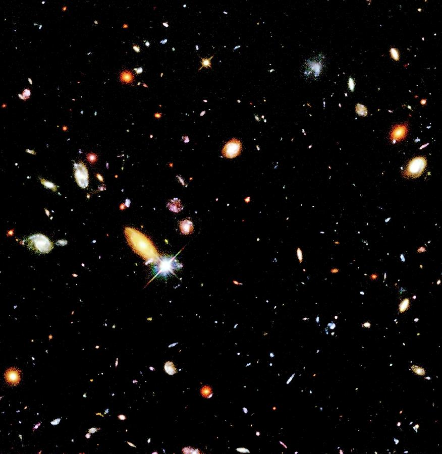 Part Of The Hubble Deep Field Photograph by Robert Williams And The Hubble Deep Field Team (stsci) And Nasa/science Photo Library