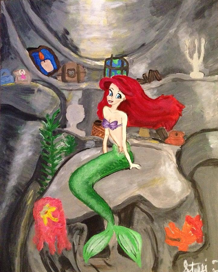 Mermaid Painting - Part of Your World by Steffi Frank