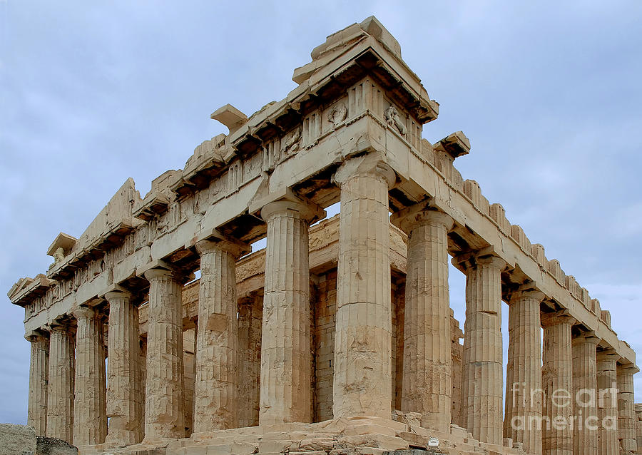 Parthenon Corner Photograph by Phil Cardamone