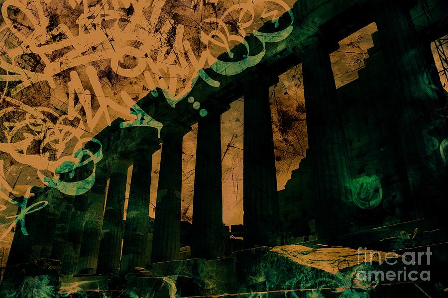 Parthenon in Athens Greece Digital Art by Marina McLain