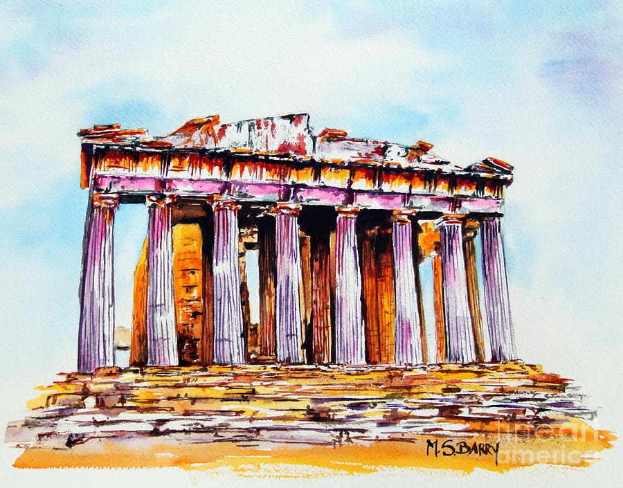 Parthenon Painting by Maria Barry