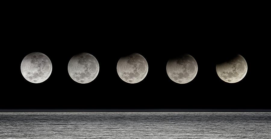 Space Photograph - Partial Lunar Eclipse by Luis Argerich