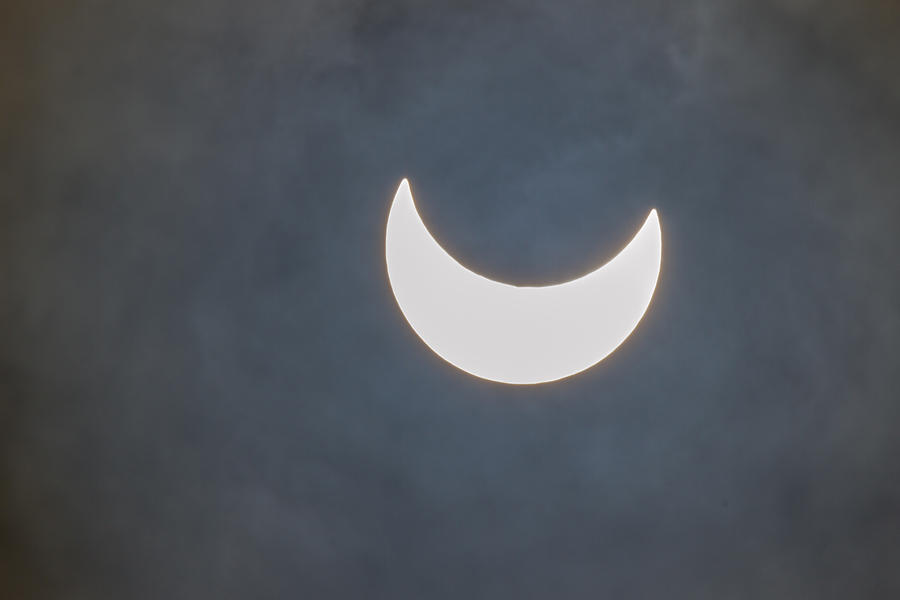 Partial solar eclipse October 23 2014 at its Maximum Photograph by Eti Reid