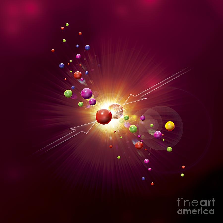 Particle Collision, Artwork Photograph by Claus Lunau