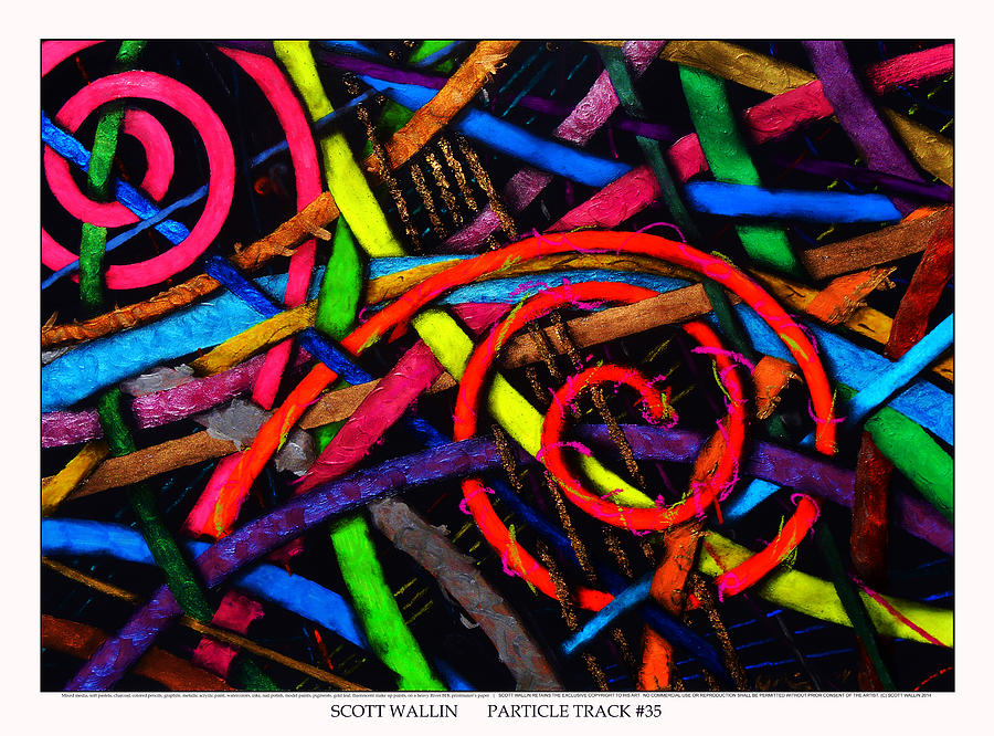 Particle Track Thirty-five Painting by Scott Wallin