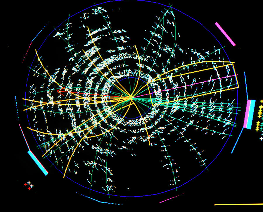 Particle Tracks From T Quark Experiment Photograph by Fermilab/science Photo Library