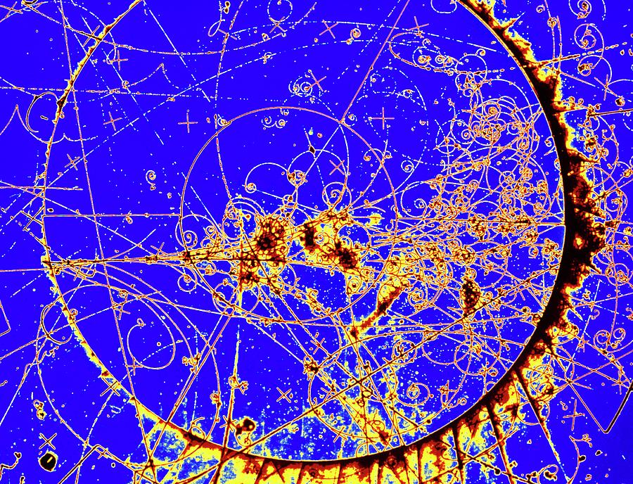 Particle Tracks In Bubble Chamber Photograph by Cern/science Photo Library