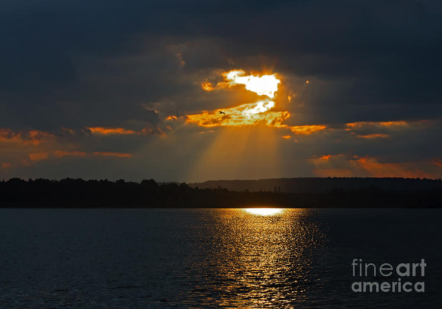 Partly Cloudy With Rays of Sunshine Photograph by Barbara McMahon