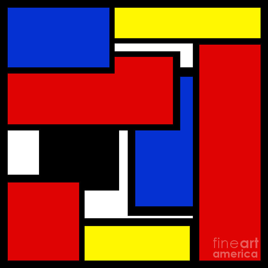 Partridge Family Abstract 1 C Square Digital Art by Andee Design