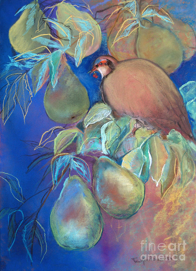 Partridge in Pear Tree Pastel by Robin Pedrero