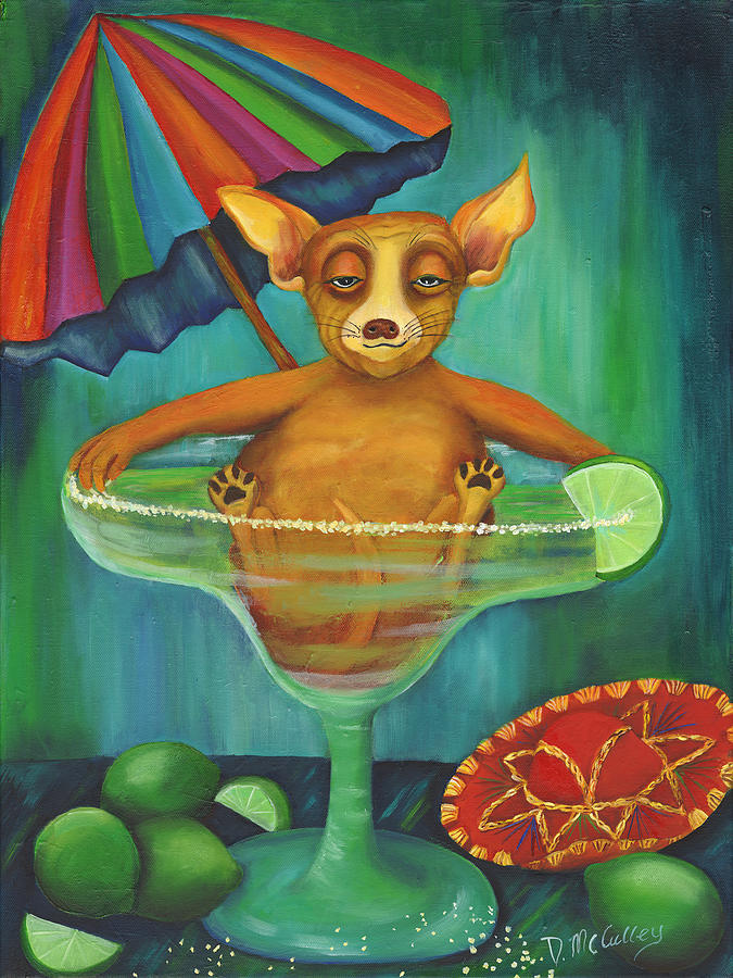 Chihuahua Painting - Party Animal  Ay Chihuahua by Debbie McCulley