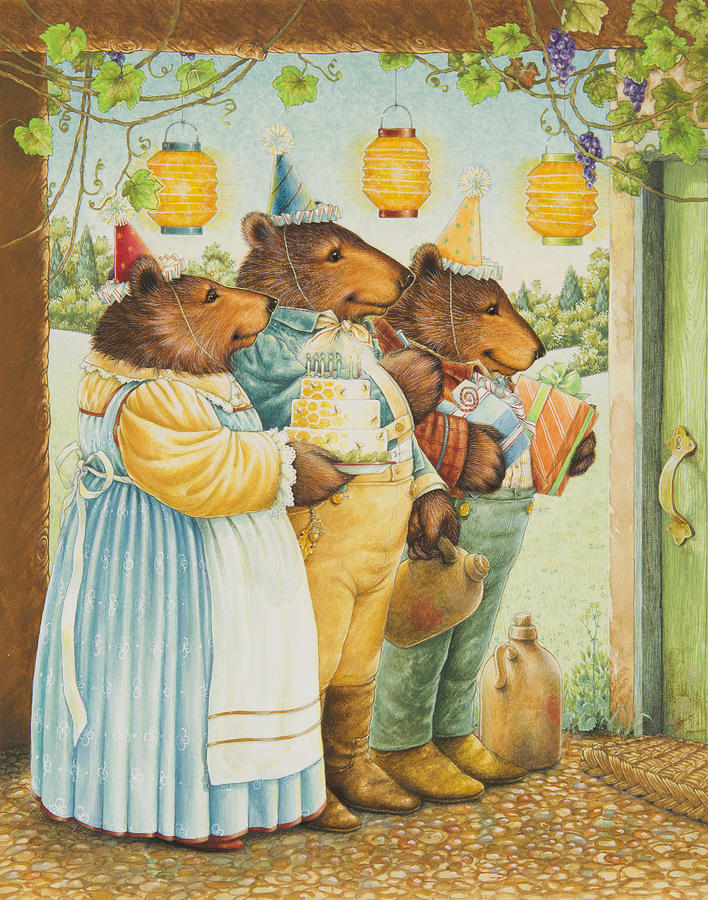 Party Bears Painting by Lynn Bywaters