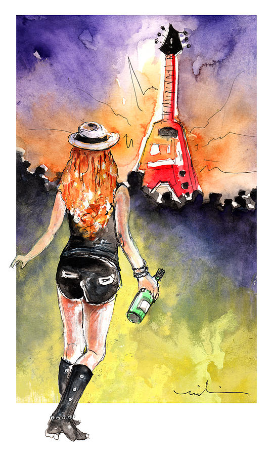 Music Painting - Party Girl in Villena by Miki De Goodaboom