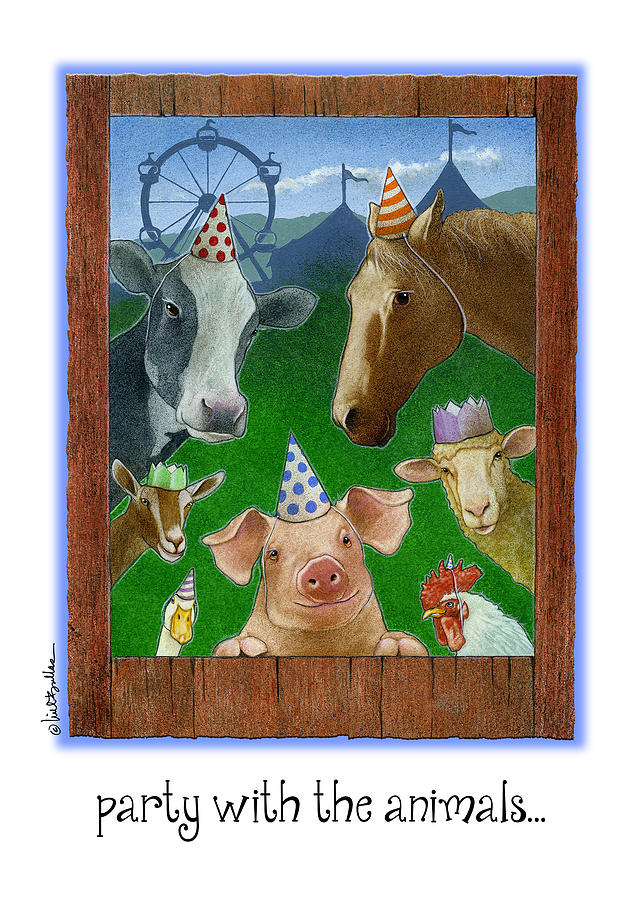 Party With The Animals... Painting by Will Bullas