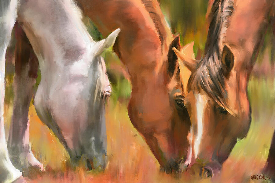 Horse Painting - Pascolo by Greg Collins