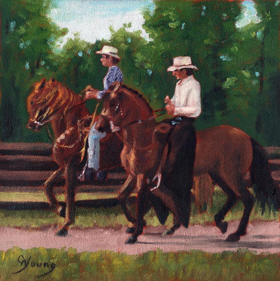 Paso Fino Horses Painting - Paso Fino Horses by Olde Time  Mercantile