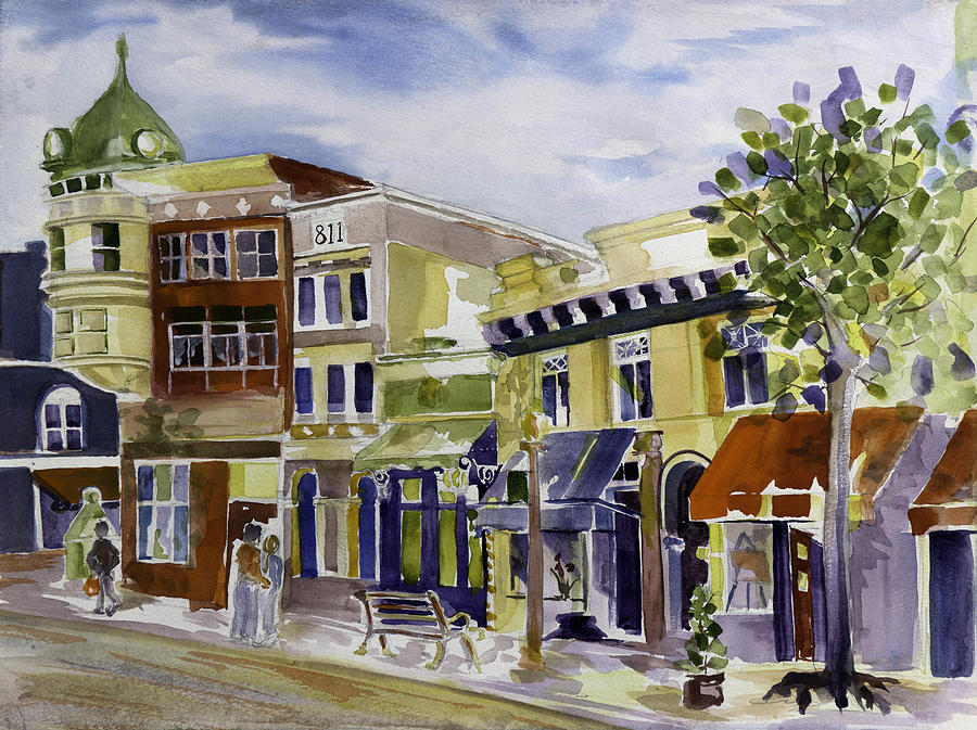 Paso Robles Painting - Paso Robles 12th St. by Francie Jolin Beaman